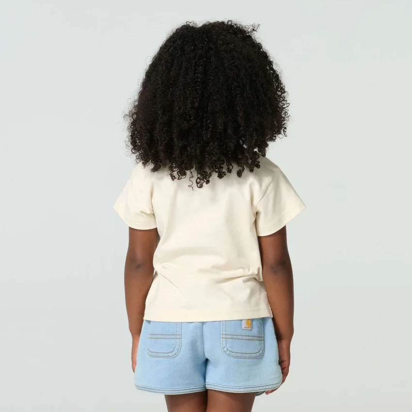 T-shirt met korte armstukken en zakje voor meisjes (kind/peuter/jeugd)