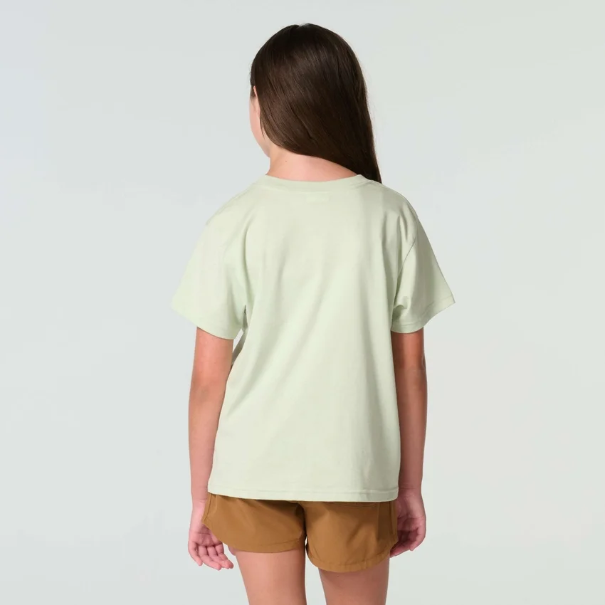 T-shirt met korte armstukken en zakje voor meisjes (kind/peuter/jeugd)
