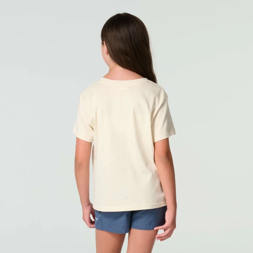 T-shirt met korte armstukken en zakje voor meisjes (kind/peuter/jeugd)