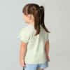 T-shirt met korte armstukken en zakje voor meisjes (kind/peuter/jeugd)