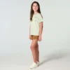 T-shirt met korte armstukken en zakje voor meisjes (kind/peuter/jeugd)
