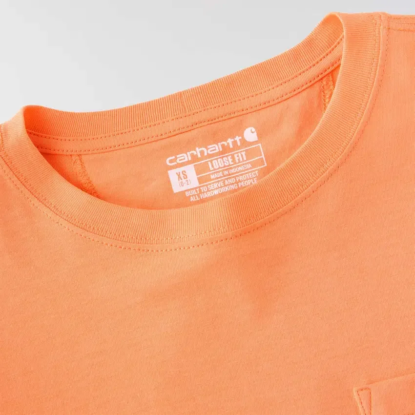 Tencel-overhemd met ronde hals, losse pasvorm en zak voor dames