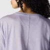 Tencel-overhemd met ronde hals, losse pasvorm en zak voor dames