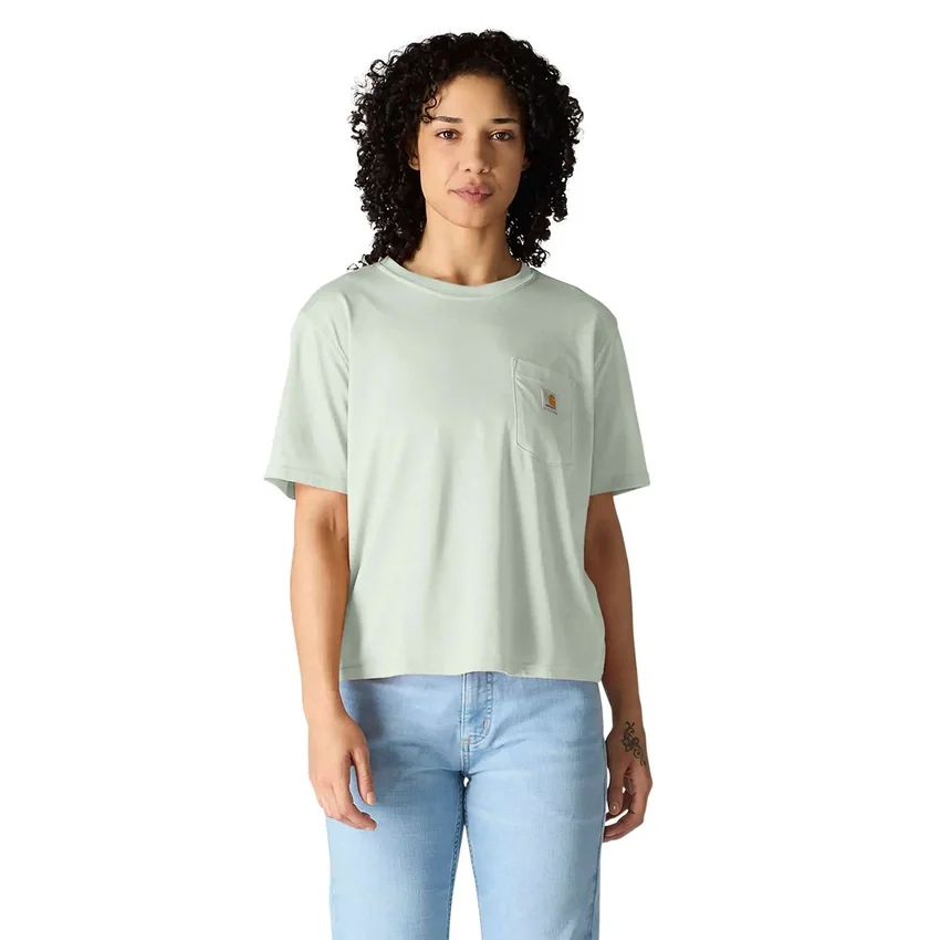Tencel Sweatshirt met ronde hals, losse pasvorm en zak voor dames