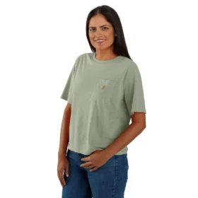 Tencel Sweatshirt met ronde hals, losse pasvorm en zak voor dames