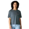 Tencel Sweatshirt met ronde hals, losse pasvorm en zak voor dames