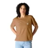 Tencel Sweatshirt met ronde hals, losse pasvorm en zak voor dames