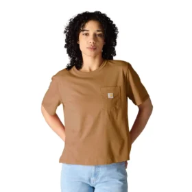 Tencel Sweatshirt met ronde hals, losse pasvorm en zak voor dames