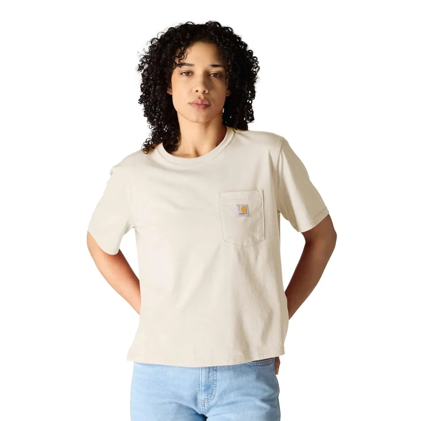 Tencel Sweatshirt met ronde hals, losse pasvorm en zak voor dames