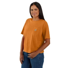 Tencel Sweatshirt met ronde hals, losse pasvorm en zak voor dames