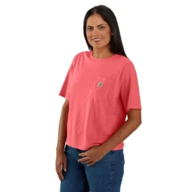 Tencel Sweatshirt met ronde hals, losse pasvorm en zak voor dames