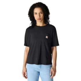 Tencel Sweatshirt met ronde hals, losse pasvorm en zak voor dames