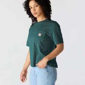 Tencel Sweatshirt met ronde hals, losse pasvorm en zak voor dames