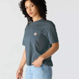 Tencel Sweatshirt met ronde hals, losse pasvorm en zak voor dames