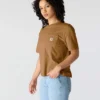 Tencel Sweatshirt met ronde hals, losse pasvorm en zak voor dames