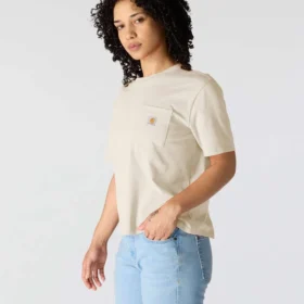 Tencel Sweatshirt met ronde hals, losse pasvorm en zak voor dames