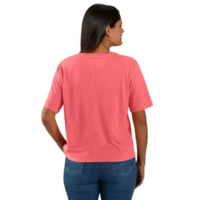 Tencel Sweatshirt met ronde hals, losse pasvorm en zak voor dames
