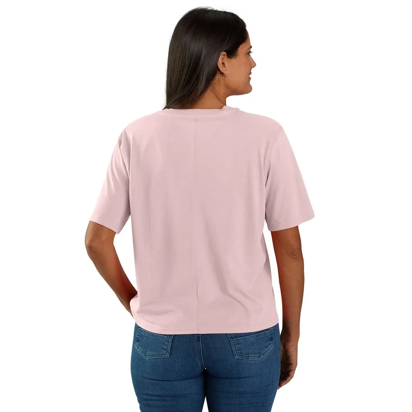 Tencel Sweatshirt met ronde hals, losse pasvorm en zak voor dames