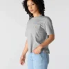 Tencel Sweatshirt met ronde hals, losse pasvorm en zak voor dames