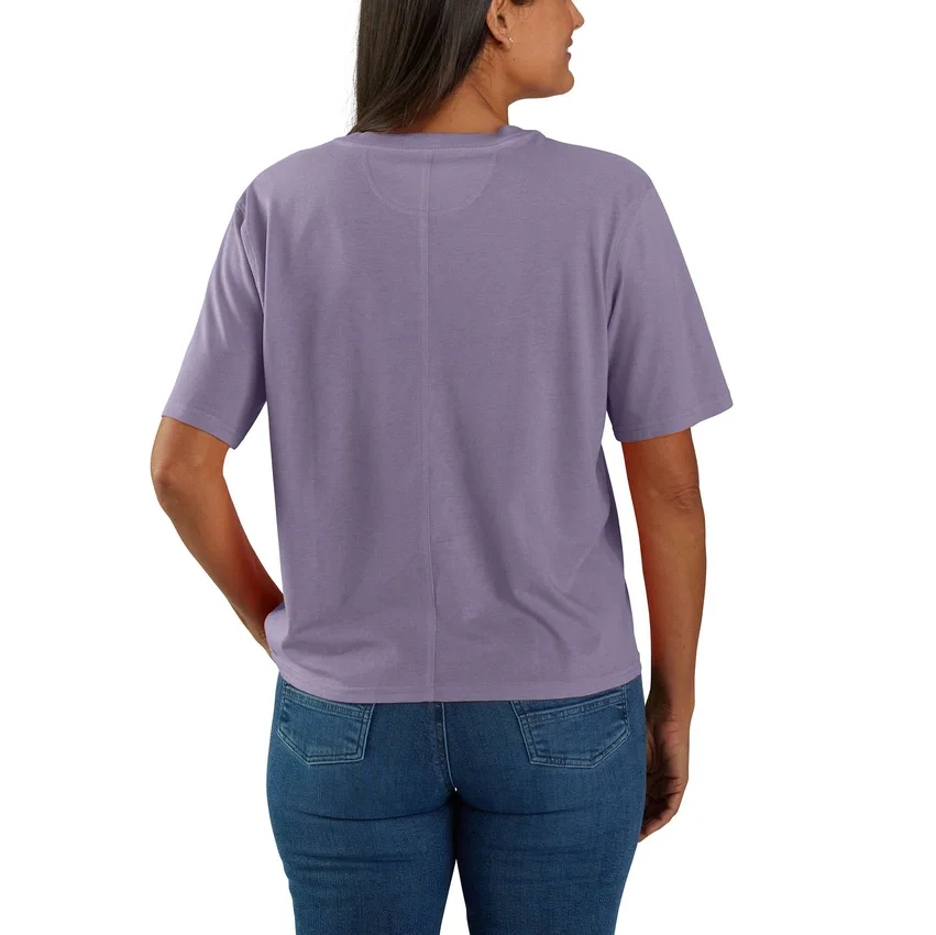 Tencel Sweatshirt met ronde hals, losse pasvorm en zak voor dames