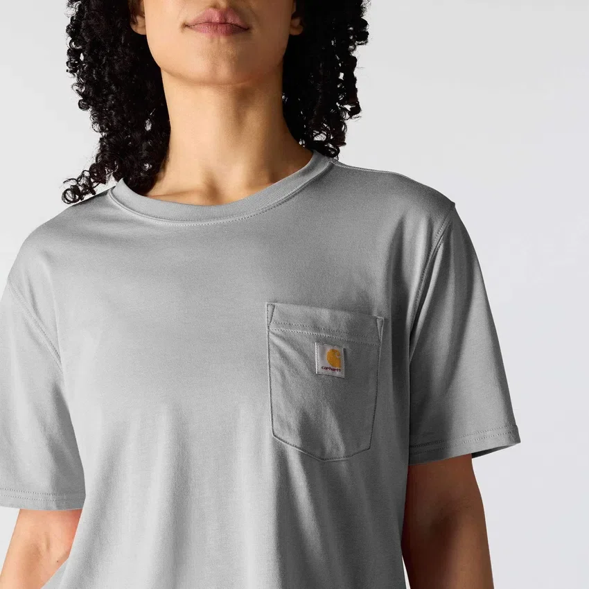Tencel Sweatshirt met ronde hals, losse pasvorm en zak voor dames