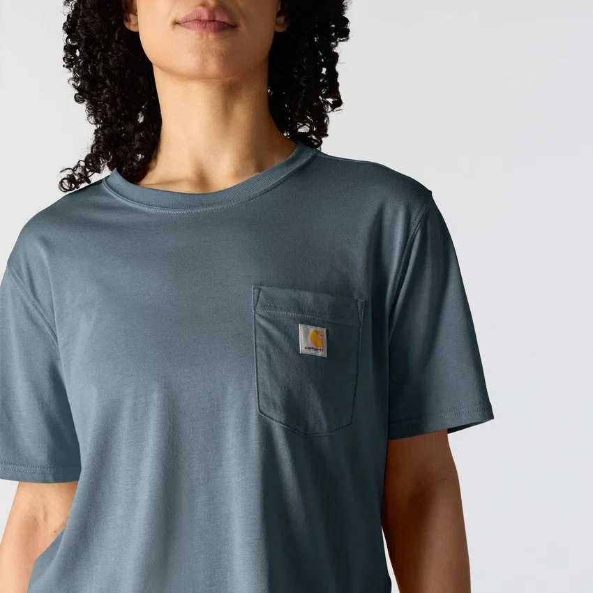 Tencel Sweatshirt met ronde hals, losse pasvorm en zak voor dames