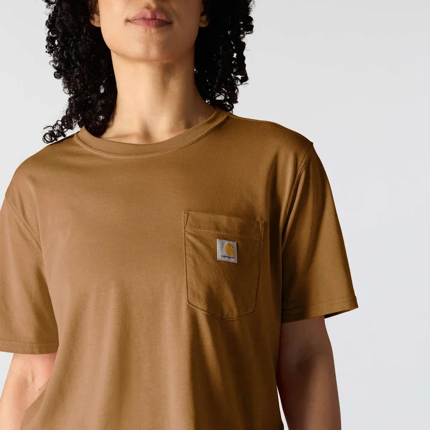 Tencel Sweatshirt met ronde hals, losse pasvorm en zak voor dames