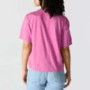 Tencel Sweatshirt met ronde hals, losse pasvorm en zak voor dames