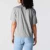 Tencel Sweatshirt met ronde hals, losse pasvorm en zak voor dames