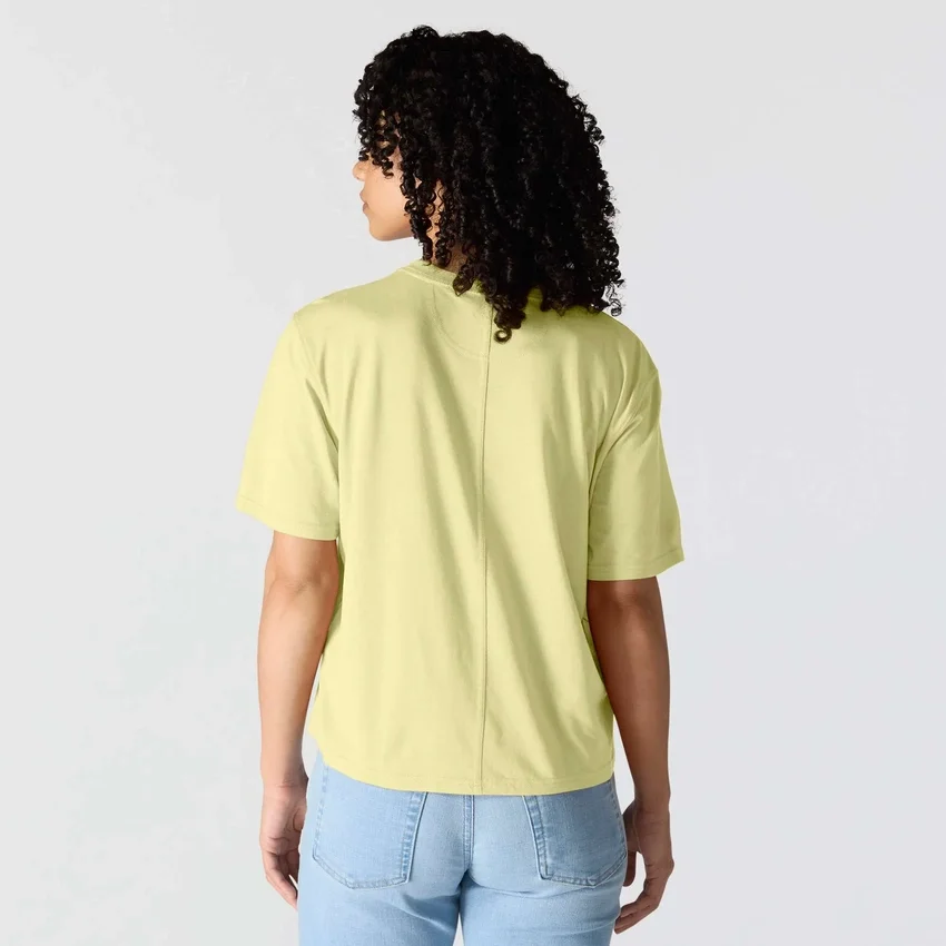 Tencel Sweatshirt met ronde hals, losse pasvorm en zak voor dames