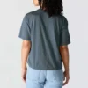 Tencel Sweatshirt met ronde hals, losse pasvorm en zak voor dames