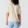 Tencel Sweatshirt met ronde hals, losse pasvorm en zak voor dames