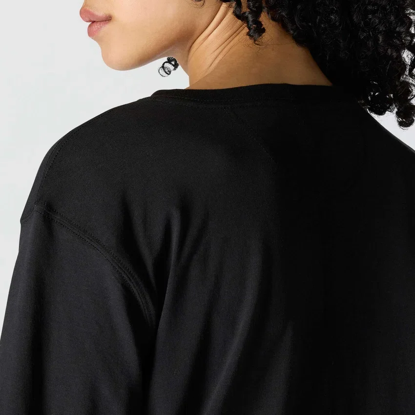 Tencel Sweatshirt met ronde hals, losse pasvorm en zak voor dames