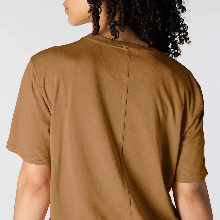 Tencel Sweatshirt met ronde hals, losse pasvorm en zak voor dames