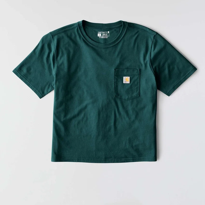 Tencel Sweatshirt met ronde hals, losse pasvorm en zak voor dames