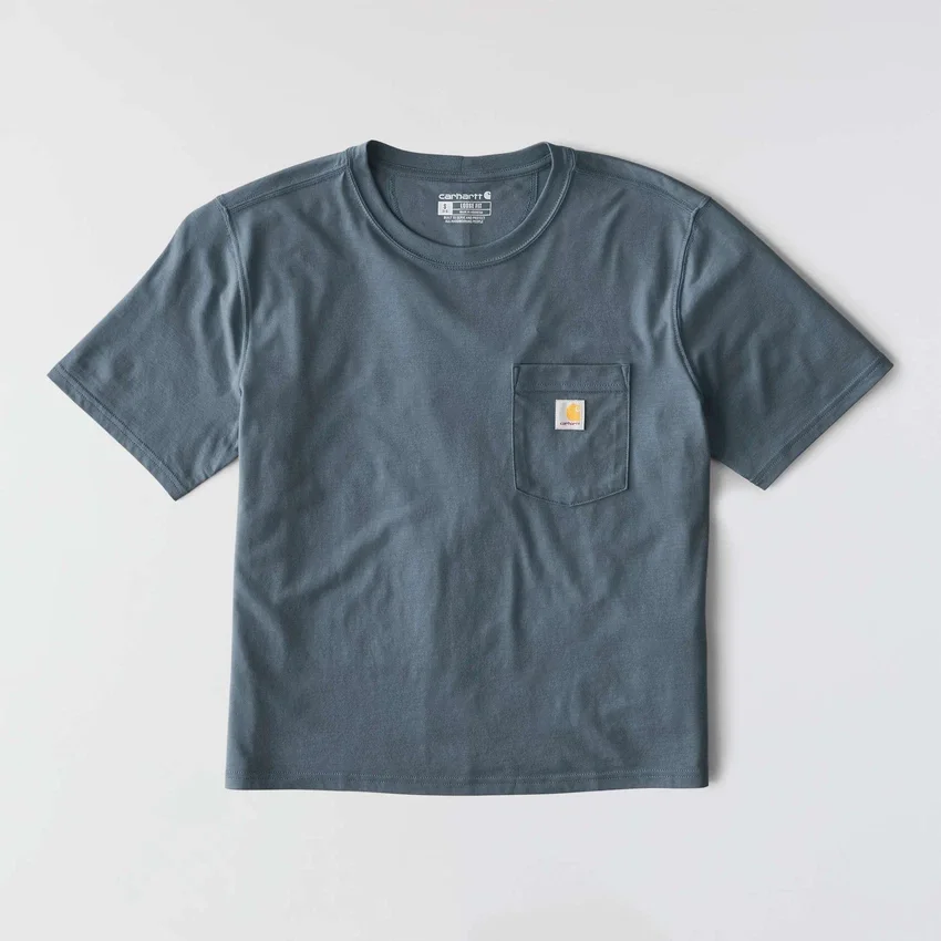 Tencel Sweatshirt met ronde hals, losse pasvorm en zak voor dames