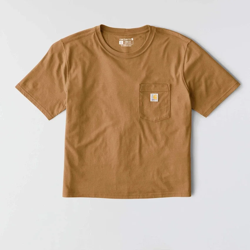 Tencel Sweatshirt met ronde hals, losse pasvorm en zak voor dames