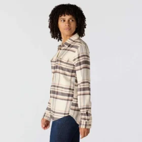 Tencel™-vezelserie: geruild geruit overhemd met relaxte pasvorm voor dames