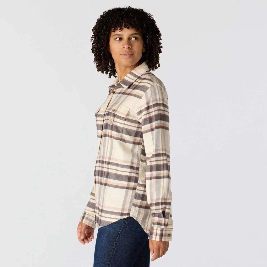 Tencel™-vezelserie: geruild geruit overhemd met relaxte pasvorm voor dames