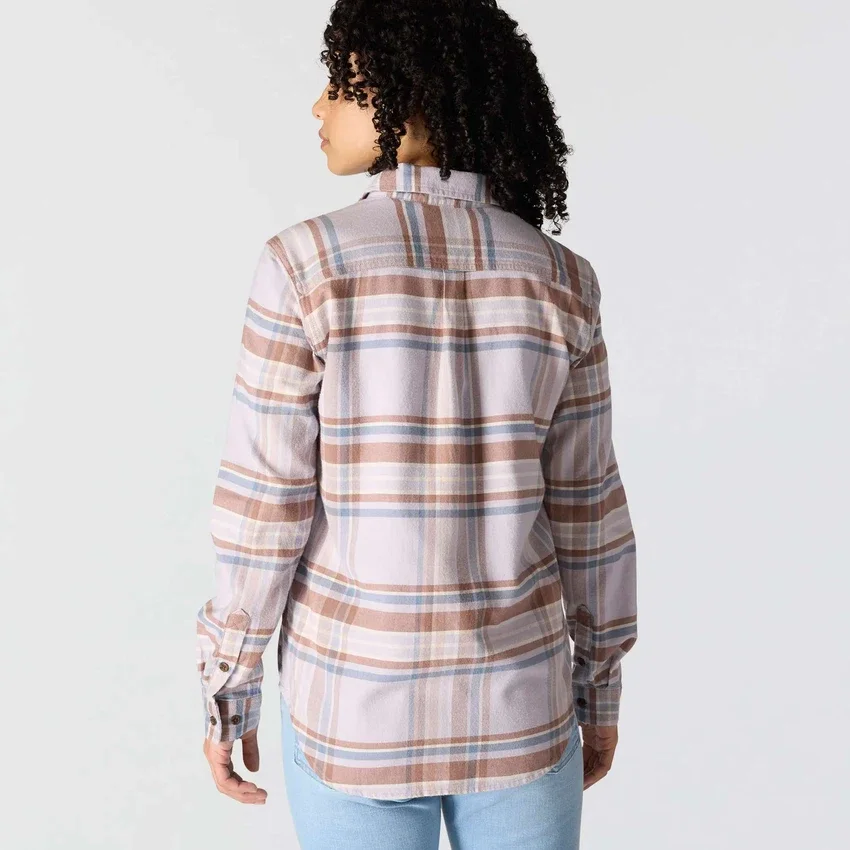 Tencel™-vezelserie: geruild geruit overhemd met relaxte pasvorm voor dames