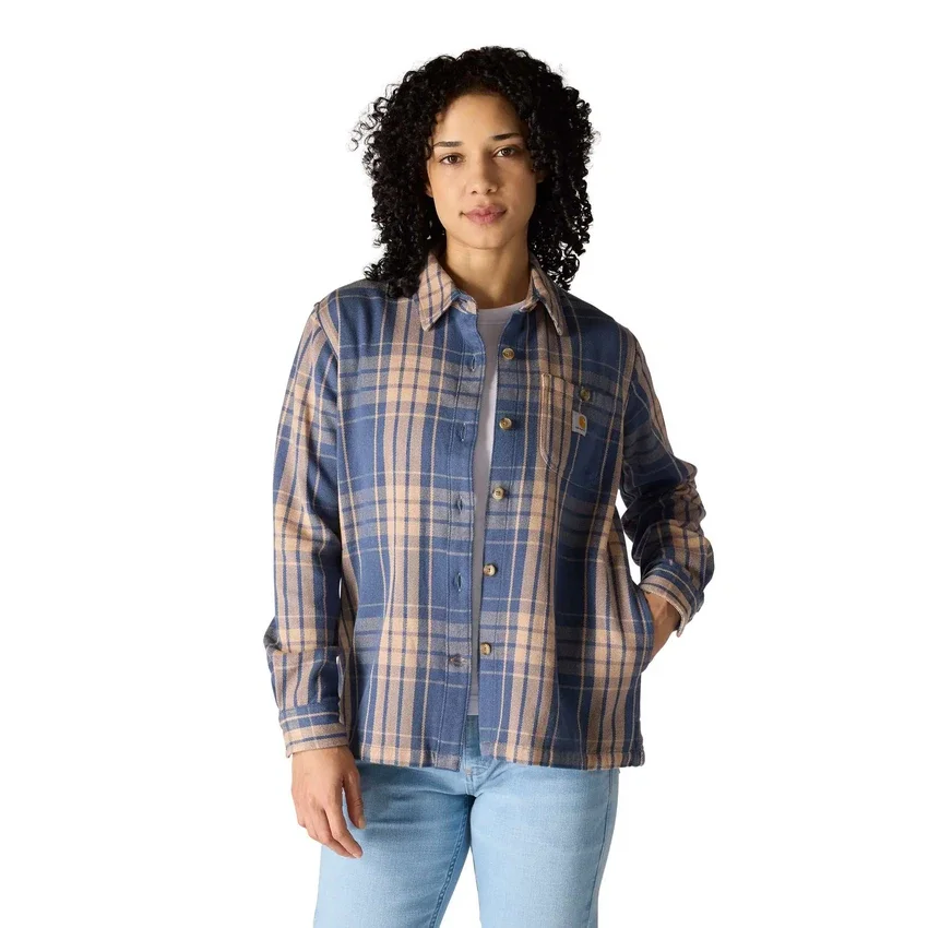 Tencel™-vezelserie: losvallend geruit twill-overhemd voor dames