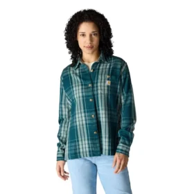 Tencel™-vezelserie: losvallend geruit twill-overhemd voor dames