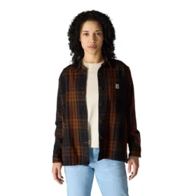 Tencel™-vezelserie: losvallend geruit twill-overhemd voor dames