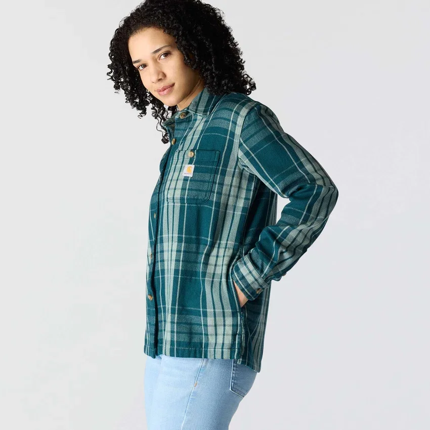 Tencel™-vezelserie: losvallend geruit twill-overhemd voor dames