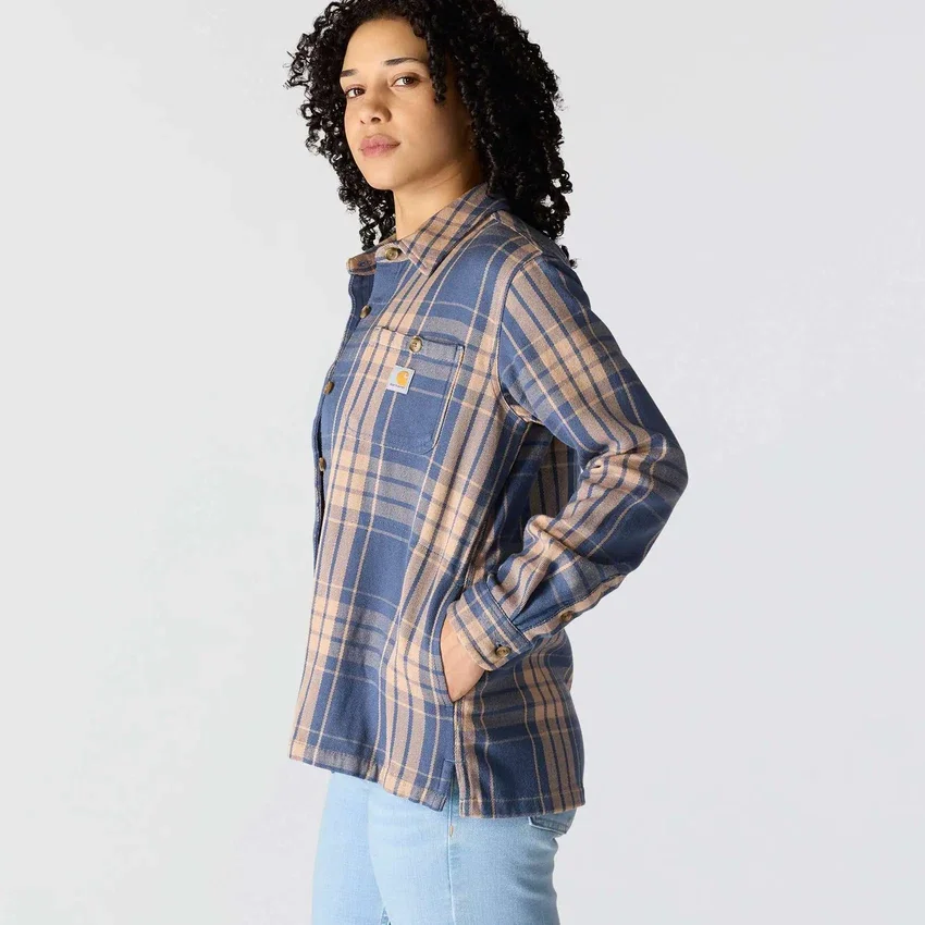 Tencel™-vezelserie: losvallend geruit twill-overhemd voor dames