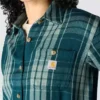 Tencel™-vezelserie: losvallend geruit twill-overhemd voor dames