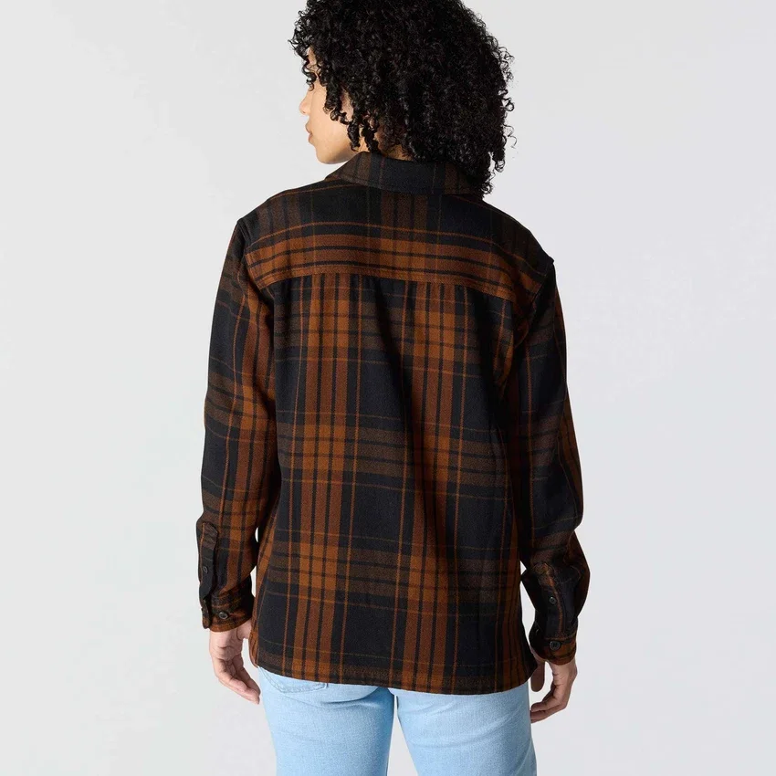 Tencel™-vezelserie: losvallend geruit twill-overhemd voor dames