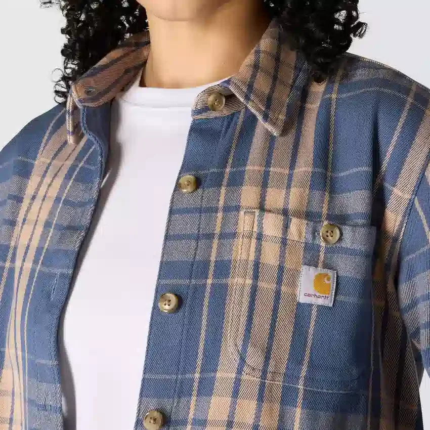 Tencel™-vezelserie: losvallend geruit twill-overhemd voor dames