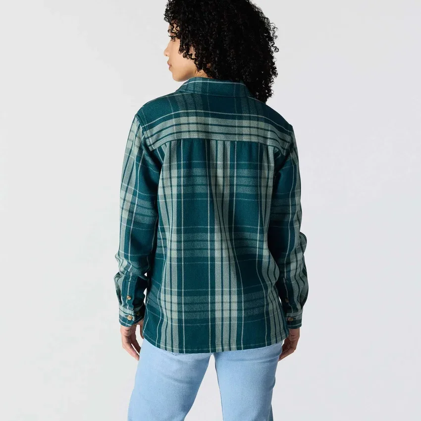 Tencel™-vezelserie: losvallend geruit twill-overhemd voor dames