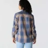 Tencel™-vezelserie: losvallend geruit twill-overhemd voor dames